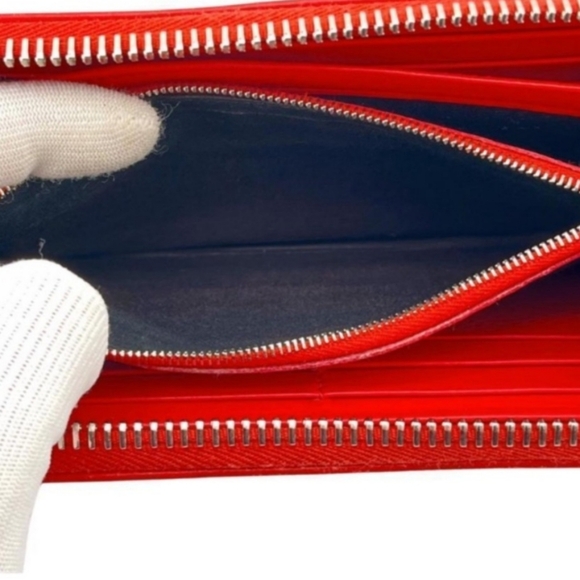 Balenciaga Red Leather Wallet Envelope Clutch full inclusion - Picture 6 of 10